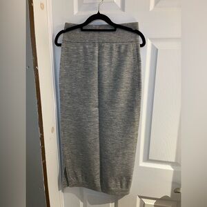 Gray Women's Cotton Pencil Skirt